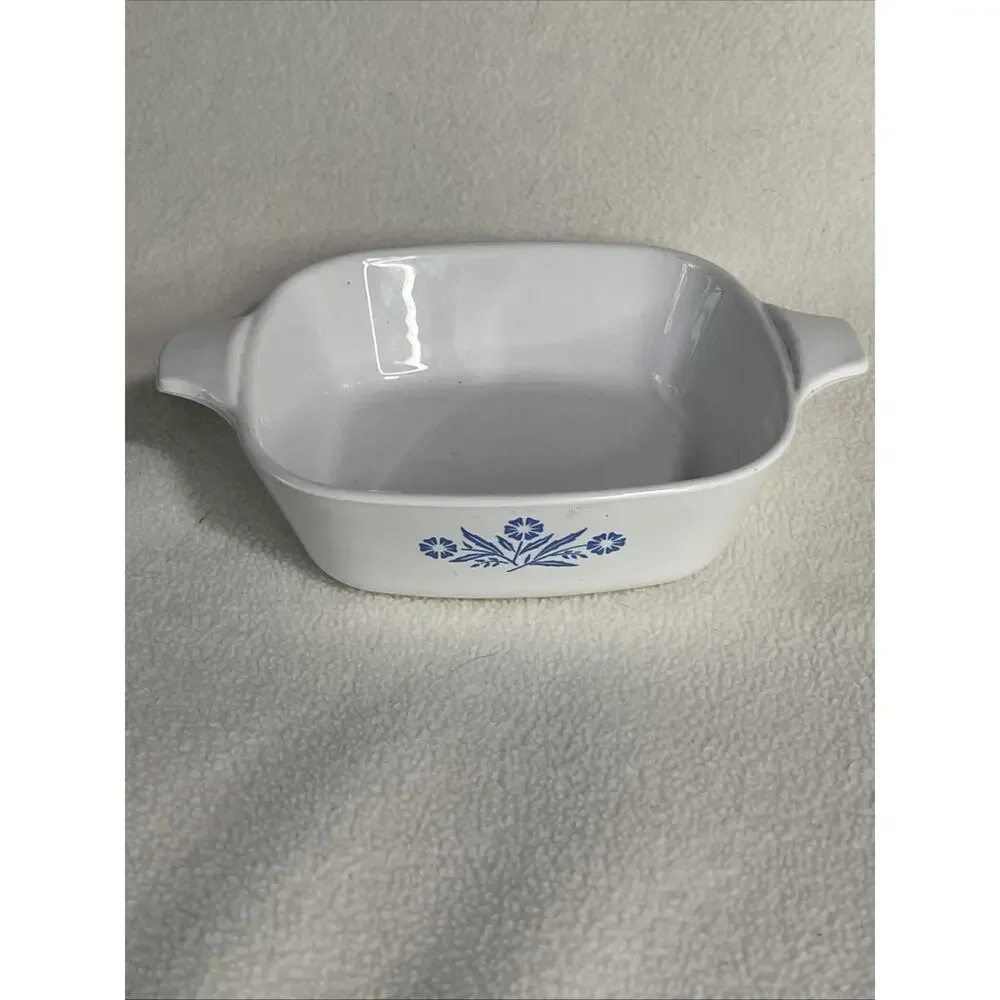 Vintage Corning Ware Casserole Dish P41 Blue Cornflower petite pan no lid